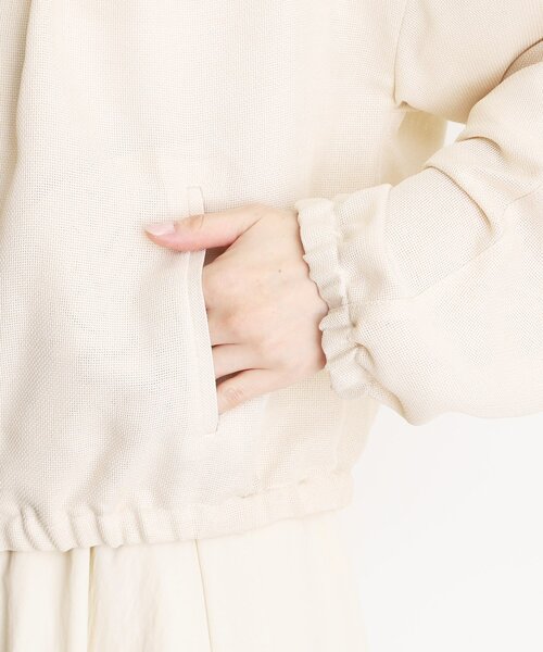 THE SHOP TK （ザ ショップ ティーケー ）の「パナマメッシュブルゾン【洗える】（ブルゾン・レディース・アイボリー/ブラック・13/12）」の16枚目の写真