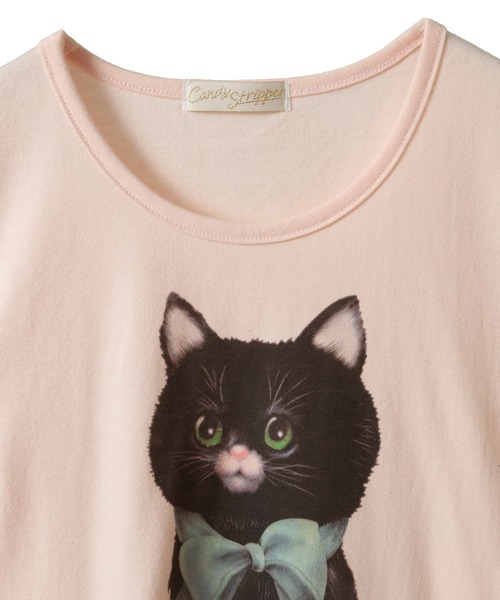 Candy Stripper（キャンディストリッパー）の「BLACK CAT BABYS Tシャツ（Tシャツ/カットソー・レディース・ブラック/ピンク/オフホワイト・FREE）」の14枚目の写真