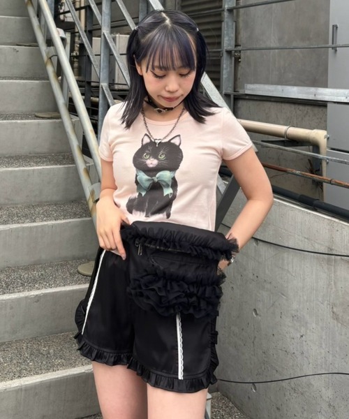 Candy Stripper（キャンディストリッパー）の「BLACK CAT BABYS Tシャツ（Tシャツ/カットソー・レディース・ブラック/ピンク/オフホワイト・FREE）」の18枚目の写真