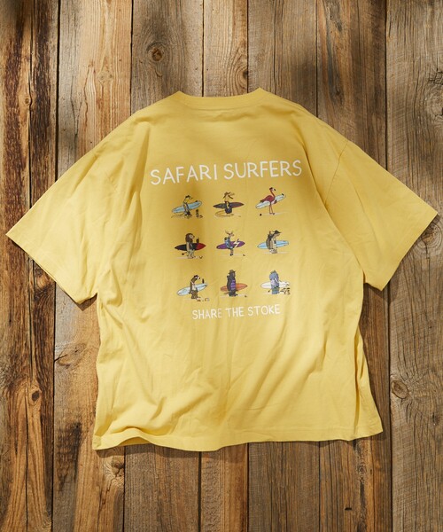 Jonas Claesson（ジョナスクレアッソン）の「JONAS CLAESSON/ジョナス クレアッソン Safari Surfers Short Sleeve Tee/サファリサーファーズ バックプリントTシャツ（Tシャツ/カットソー・メンズ・ブラック/ホワイト/ライトグレー/イエロー・LARGE/MEDIUM）」の9枚目の写真