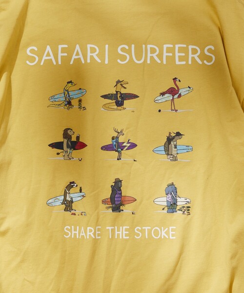 Jonas Claesson（ジョナスクレアッソン）の「JONAS CLAESSON/ジョナス クレアッソン Safari Surfers Short Sleeve Tee/サファリサーファーズ バックプリントTシャツ（Tシャツ/カットソー・メンズ・ブラック/ホワイト/ライトグレー/イエロー・LARGE/MEDIUM）」の10枚目の写真