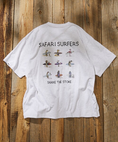 Jonas Claesson（ジョナスクレアッソン）の「JONAS CLAESSON/ジョナス クレアッソン Safari Surfers Short Sleeve Tee/サファリサーファーズ バックプリントTシャツ（Tシャツ/カットソー・メンズ・ブラック/ホワイト/ライトグレー/イエロー・LARGE/MEDIUM）」の14枚目の写真