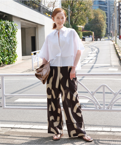JOURNAL STANDARD(ジャーナルスタンダード)の「レイヤードライクハーフスリーブシャツ(シャツ/ブラウス・レディース・ホワイト/サックスブルー/ネイビー・FREE)」の5枚目の写真