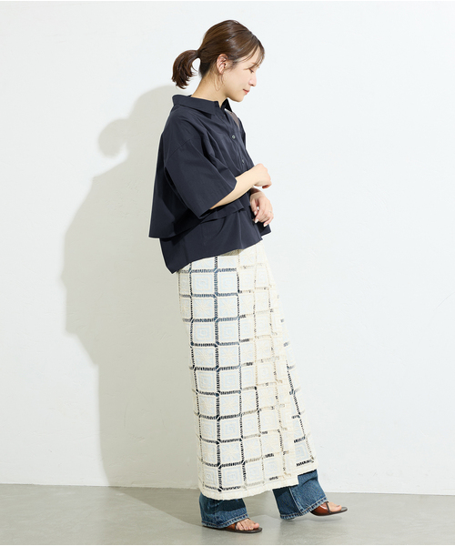 JOURNAL STANDARD(ジャーナルスタンダード)の「レイヤードライクハーフスリーブシャツ(シャツ/ブラウス・レディース・ホワイト/サックスブルー/ネイビー・FREE)」の7枚目の写真