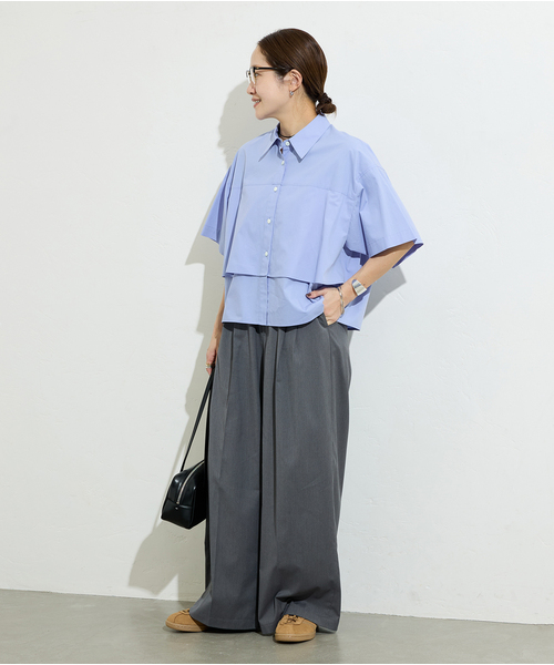 JOURNAL STANDARD(ジャーナルスタンダード)の「レイヤードライクハーフスリーブシャツ(シャツ/ブラウス・レディース・ホワイト/サックスブルー/ネイビー・FREE)」の16枚目の写真