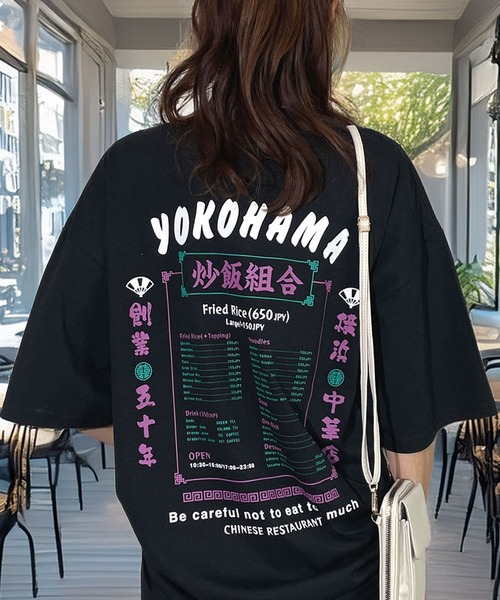 韓国ファッション [DIMANCHE] VINTAGE SPORTS T-SHIRT セール】レトロ ポップ ストリート ワイドシルエット 半袖 T