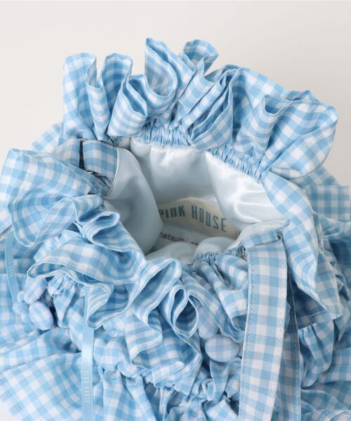 PINK HOUSE(ピンクハウス)の「gingham check shibori flower bag(ショルダーバッグ・レディース・ピンク/ブラック/ライトブルー・フリー)」の13枚目の写真