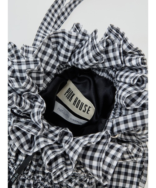 PINK HOUSE(ピンクハウス)の「gingham check shibori flower bag(ショルダーバッグ・レディース・ピンク/ブラック/ライトブルー・フリー)」の11枚目の写真