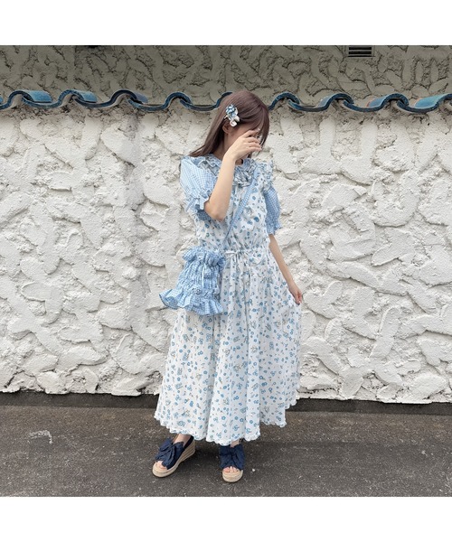 PINK HOUSE(ピンクハウス)の「gingham check shibori flower bag(ショルダーバッグ・レディース・ピンク/ブラック/ライトブルー・フリー)」の21枚目の写真