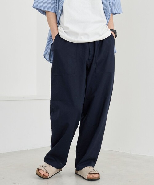 coen（コーエン）の「リネンコットンイージーパンツ（その他パンツ・メンズ・オリーブ/ダークグレー/ネイビー・S/M/L/XL）」の4枚目の写真