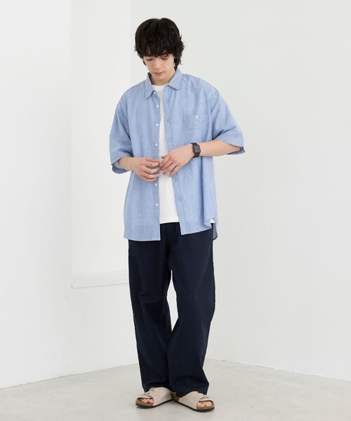 coen（コーエン）の「リネンコットンイージーパンツ（その他パンツ・メンズ・オリーブ/ダークグレー/ネイビー・S/M/L/XL）」の7枚目の写真