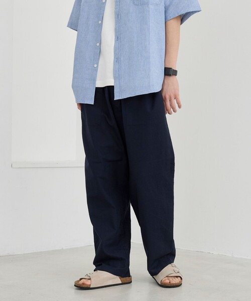 coen（コーエン）の「リネンコットンイージーパンツ（その他パンツ・メンズ・オリーブ/ダークグレー/ネイビー・S/M/L/XL）」の8枚目の写真