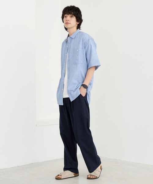 coen（コーエン）の「リネンコットンイージーパンツ（その他パンツ・メンズ・オリーブ/ダークグレー/ネイビー・S/M/L/XL）」の9枚目の写真