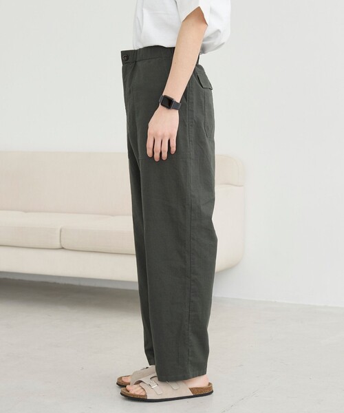coen（コーエン）の「リネンコットンイージーパンツ（その他パンツ・メンズ・オリーブ/ダークグレー/ネイビー・S/M/L/XL）」の15枚目の写真