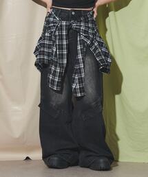 dispark | DISPARK/【25年春夏新作】フェイクシャツスリーブデニム(デニムパンツ)