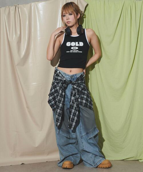 dispark（ディスパーク）の「DISPARK/フェイクシャツスリーブデニム（デニムパンツ・レディース・ブルー/ブラック/ブルー系その他2/ブラック系その他2・SMALL/MEDIUM）」の19枚目の写真