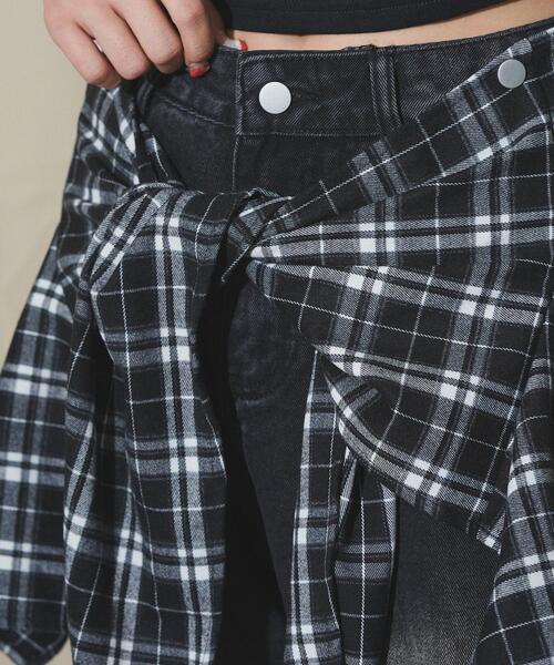 dispark（ディスパーク）の「DISPARK/フェイクシャツスリーブデニム（デニムパンツ・レディース・ブルー/ブラック/ブルー系その他2/ブラック系その他2・SMALL/MEDIUM）」の20枚目の写真