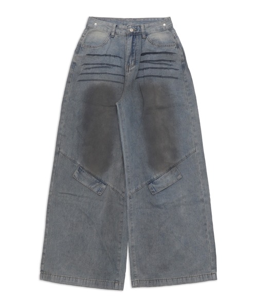 dispark（ディスパーク）の「DISPARK/フェイクシャツスリーブデニム（デニムパンツ・レディース・ブルー/ブラック/ブルー系その他2/ブラック系その他2・SMALL/MEDIUM）」の5枚目の写真