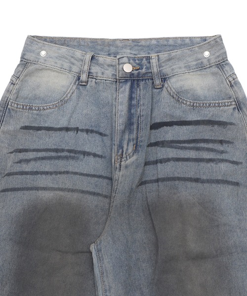 dispark（ディスパーク）の「DISPARK/フェイクシャツスリーブデニム（デニムパンツ・レディース・ブルー/ブラック/ブルー系その他2/ブラック系その他2・SMALL/MEDIUM）」の6枚目の写真