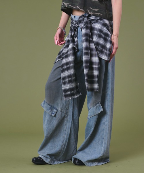 dispark（ディスパーク）の「DISPARK/フェイクシャツスリーブデニム（デニムパンツ・レディース・ブルー/ブラック/ブルー系その他2/ブラック系その他2・SMALL/MEDIUM）」の13枚目の写真