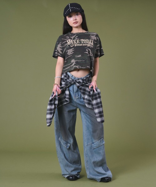 dispark（ディスパーク）の「DISPARK/フェイクシャツスリーブデニム（デニムパンツ・レディース・ブルー/ブラック/ブルー系その他2/ブラック系その他2・SMALL/MEDIUM）」の8枚目の写真