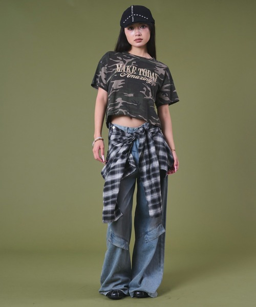 dispark（ディスパーク）の「DISPARK/フェイクシャツスリーブデニム（デニムパンツ・レディース・ブルー/ブラック/ブルー系その他2/ブラック系その他2・SMALL/MEDIUM）」の15枚目の写真