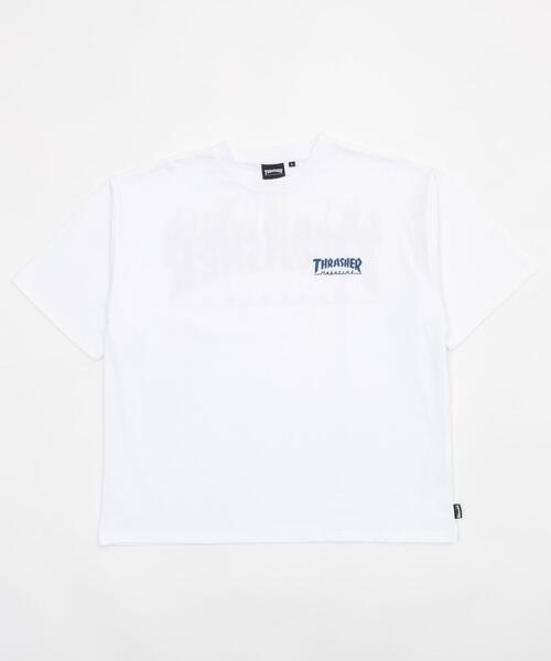THRASHER(スラッシャー)の「WEGO/THRASHER FRAME LOGO T(Tシャツ/カットソー・メンズ・ホワイト/ブラック・LARGE/MEDIUM)」の1枚目の写真