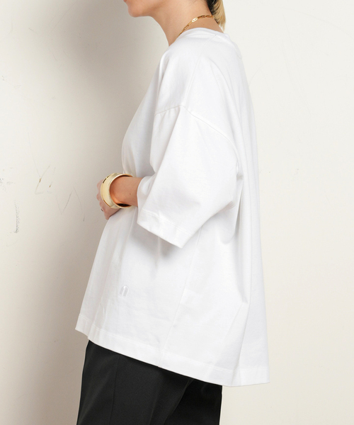 AP STUDIO(エーピーストゥディオ)の「【TEURN STUDIOS/ターンスタジオ】Oversized cotton t-shirt(Tシャツ/カットソー・レディース・ブラック/ホワイト・FREE)」の3枚目の写真