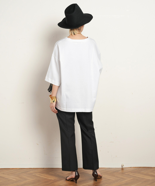 AP STUDIO(エーピーストゥディオ)の「【TEURN STUDIOS/ターンスタジオ】Oversized cotton t-shirt(Tシャツ/カットソー・レディース・ブラック/ホワイト・FREE)」の7枚目の写真