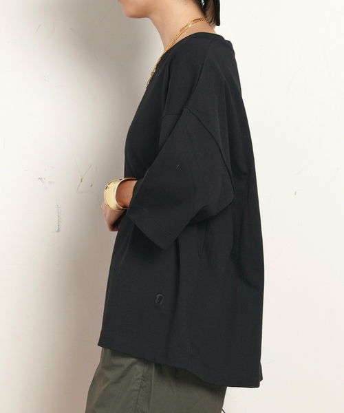 AP STUDIO(エーピーストゥディオ)の「【TEURN STUDIOS/ターンスタジオ】Oversized cotton t-shirt(Tシャツ/カットソー・レディース・ブラック/ホワイト・FREE)」の8枚目の写真