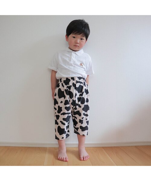 BREEZE(ブリーズ)の「【着心地さらっと】総柄サマーパンツ7分丈_サマーエール(その他パンツ・キッズ・ブルー/クリーム/オフホワイト/ブラック/エメラルド/グリーン/ピンク/ベージュ/ライトインディゴブルー/ミント/ネイビー・100/80/90/110/120/130)」の14枚目の写真