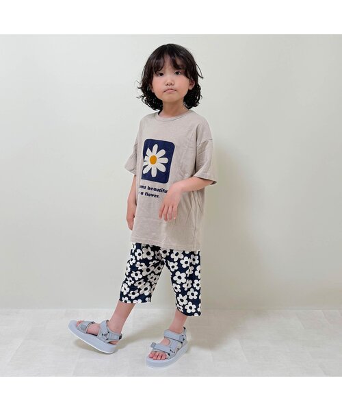 セール】【着心地さらっと】総柄サマーパンツ7分丈_サマーエール