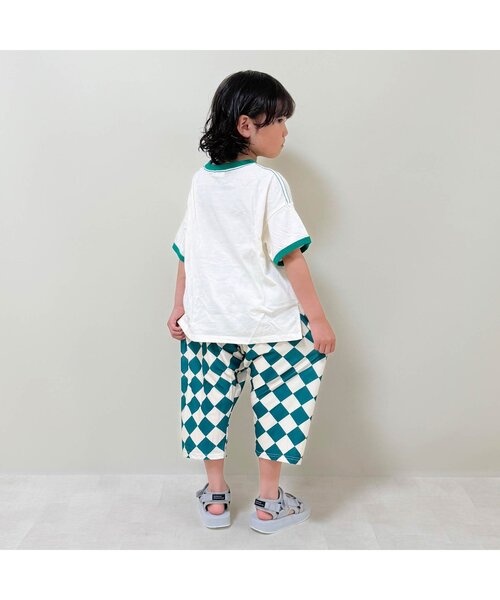 BREEZE(ブリーズ)の「【着心地さらっと】総柄サマーパンツ7分丈_サマーエール(その他パンツ・キッズ・ブルー/クリーム/オフホワイト/ブラック/エメラルド/グリーン/ピンク/ベージュ/ライトインディゴブルー/ミント/ネイビー・100/80/90/110/120/130)」の19枚目の写真