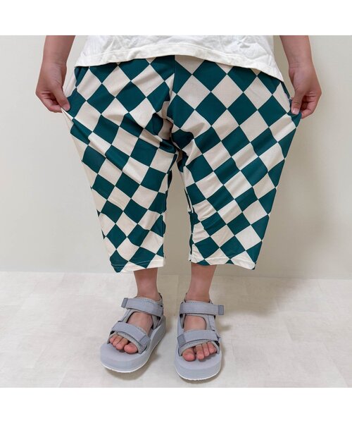 セール】【着心地さらっと】総柄サマーパンツ7分丈_サマーエール