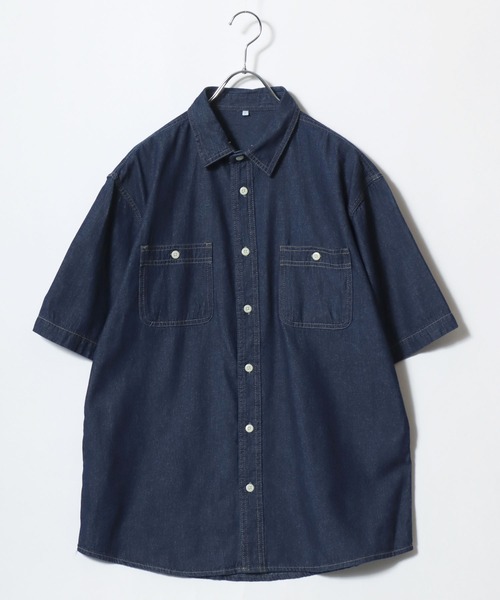 MARUKAWA(マルカワ)の「2026SS DENIM WORK SHIRTS デニム S/S ワークシャツ レディース メンズ(シャツ/ブラウス・メンズ・ネイビー/サックスブルー・LL/M/L)」の5枚目の写真
