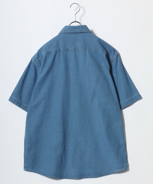MARUKAWA(マルカワ)の「2026SS DENIM WORK SHIRTS デニム S/S ワークシャツ レディース メンズ(シャツ/ブラウス・メンズ・ネイビー/サックスブルー・LL/M/L)」の4枚目の写真