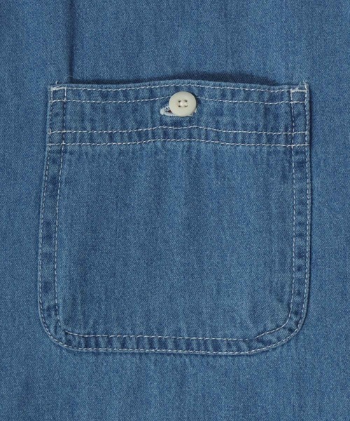 MARUKAWA(マルカワ)の「2026SS DENIM WORK SHIRTS デニム S/S ワークシャツ レディース メンズ(シャツ/ブラウス・メンズ・ネイビー/サックスブルー・LL/M/L)」の11枚目の写真