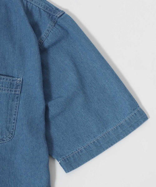 MARUKAWA(マルカワ)の「2026SS DENIM WORK SHIRTS デニム S/S ワークシャツ レディース メンズ(シャツ/ブラウス・メンズ・ネイビー/サックスブルー・LL/M/L)」の13枚目の写真