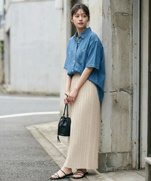 MARUKAWA(マルカワ)の「2026SS DENIM WORK SHIRTS デニム S/S ワークシャツ レディース メンズ(シャツ/ブラウス・メンズ・ネイビー/サックスブルー・LL/M/L)」の22枚目の写真