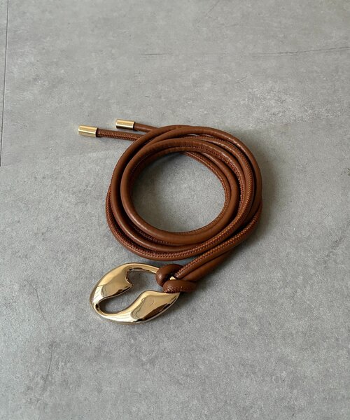 DouDou（ドゥドゥ）の「変形バックルコードベルト（ベルト・レディース・ブラック/ブラウン/モカ・FREE）」の11枚目の写真