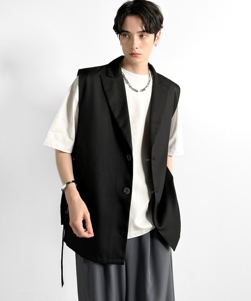 Classical Origin(クラシカルオリジン)の「【Classical Origin】「日常をアップデート。」ピークドラペル仕様エレガントセミロングベスト/Peak Lapel Elegant Semi-Long Vest(ベスト・メンズ・ブラック/チャコールグレー・SMALL/LARGE/MEDIUM)」の10枚目の写真