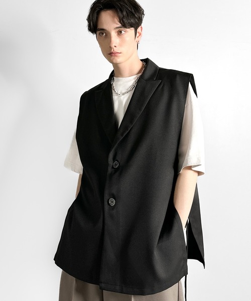 Classical Origin(クラシカルオリジン)の「【Classical Origin】「日常をアップデート。」ピークドラペル仕様エレガントセミロングベスト/Peak Lapel Elegant Semi-Long Vest(ベスト・メンズ・ブラック/チャコールグレー・SMALL/LARGE/MEDIUM)」の14枚目の写真