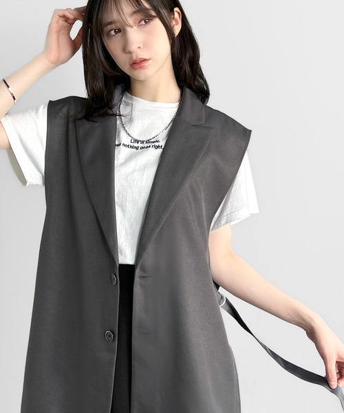 Classical Origin(クラシカルオリジン)の「【Classical Origin】「日常をアップデート。」ピークドラペル仕様エレガントセミロングベスト/Peak Lapel Elegant Semi-Long Vest(ベスト・メンズ・ブラック/チャコールグレー・SMALL/LARGE/MEDIUM)」の15枚目の写真
