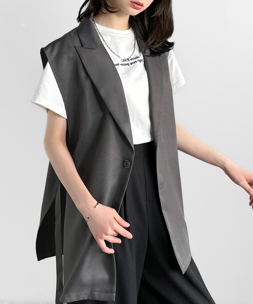 Classical Origin(クラシカルオリジン)の「【Classical Origin】「日常をアップデート。」ピークドラペル仕様エレガントセミロングベスト/Peak Lapel Elegant Semi-Long Vest(ベスト・メンズ・ブラック/チャコールグレー・SMALL/LARGE/MEDIUM)」の16枚目の写真