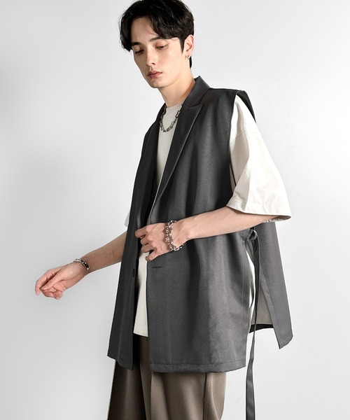 Classical Origin(クラシカルオリジン)の「【Classical Origin】「日常をアップデート。」ピークドラペル仕様エレガントセミロングベスト/Peak Lapel Elegant Semi-Long Vest(ベスト・メンズ・ブラック/チャコールグレー・SMALL/LARGE/MEDIUM)」の18枚目の写真
