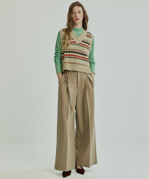 ボーダーメッシュニットベスト（ベスト）｜PUBLIC TOKYO（パブリック