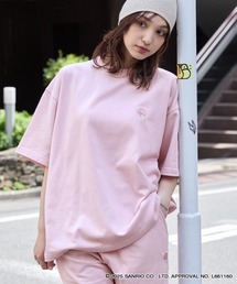 sanrio | 【Sanrio】サンリオ 別注セットアップ キティ/マイメロ/クロミ ワンポイント刺繍 半袖プルオーバースウェット＆ショートパンツ(ルームウェア/パジャマ)