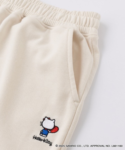 sanrio（サンリオ）の「【Sanrio】サンリオ 別注セットアップ キティ/マイメロ/クロミ ワンポイント刺繍 半袖プルオーバースウェット＆ショートパンツ（ルームウェア/パジャマ・レディース・オートミール/スミクロ/ピンク/オフホワイト・L/M）」の18枚目の写真