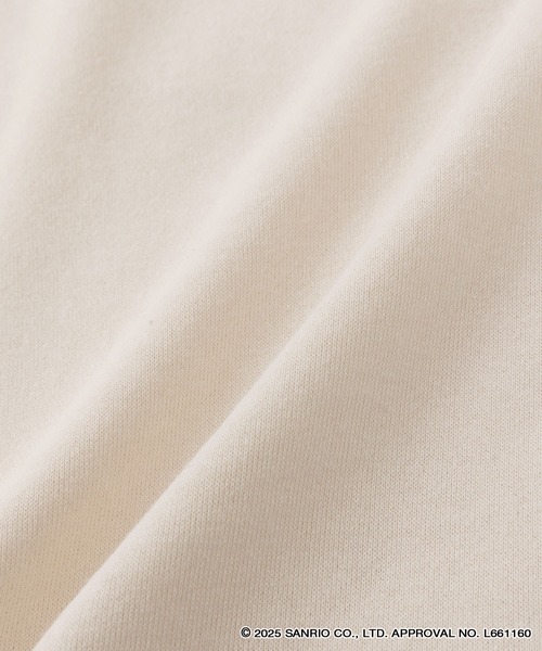 sanrio（サンリオ）の「【Sanrio】サンリオ 別注セットアップ キティ/マイメロ/クロミ ワンポイント刺繍 半袖プルオーバースウェット＆ショートパンツ（ルームウェア/パジャマ・レディース・オートミール/スミクロ/ピンク/オフホワイト・L/M）」の20枚目の写真