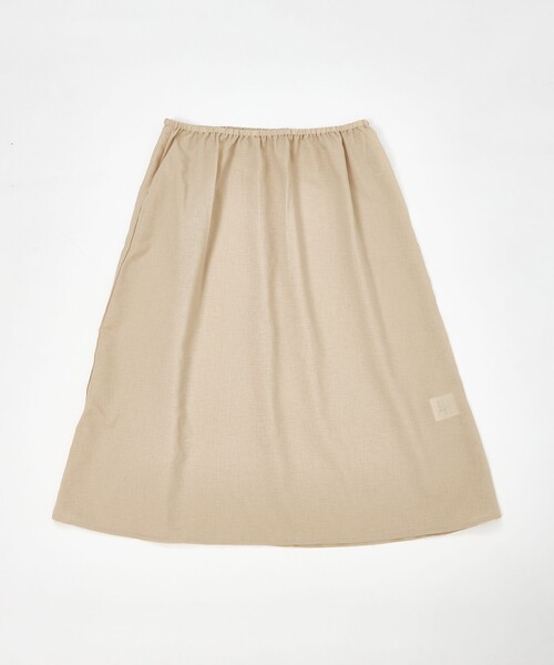 amaca（アマカ）の「バンドカラーシャツワンピース（ワンピース・レディース・ベージュ/ダークネイビー・38）」の9枚目の写真